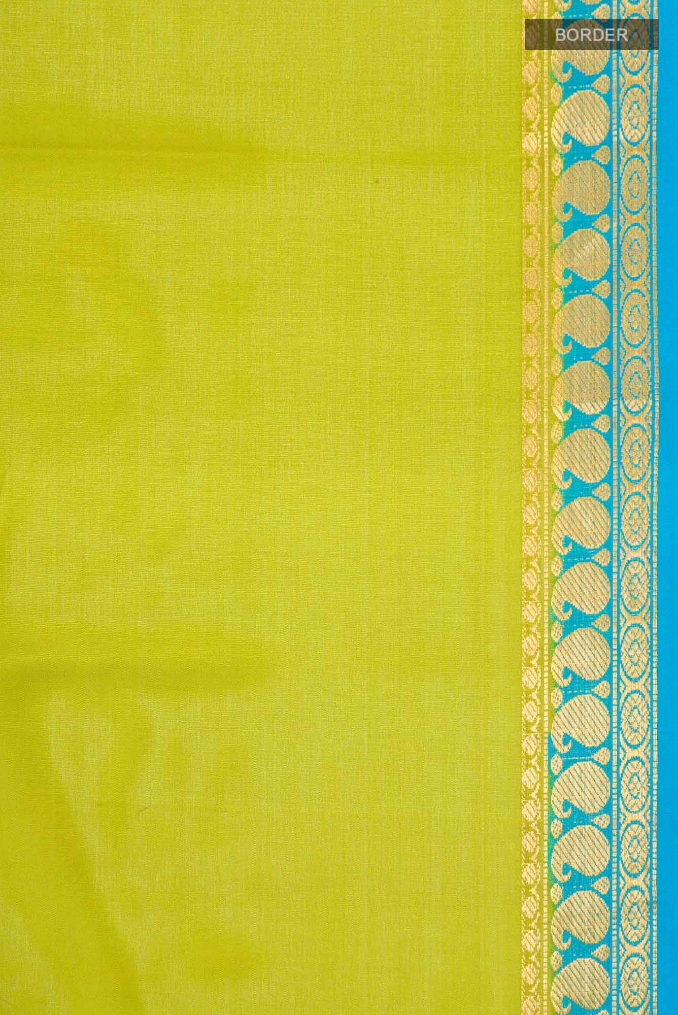 Green Mysore Crepe Saree
