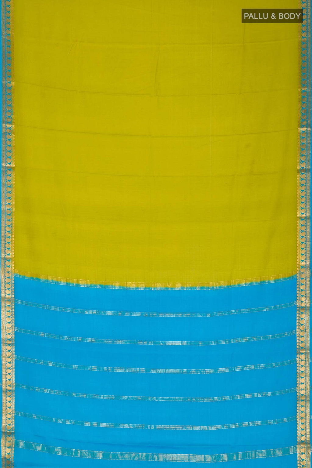 Green Mysore Crepe Saree