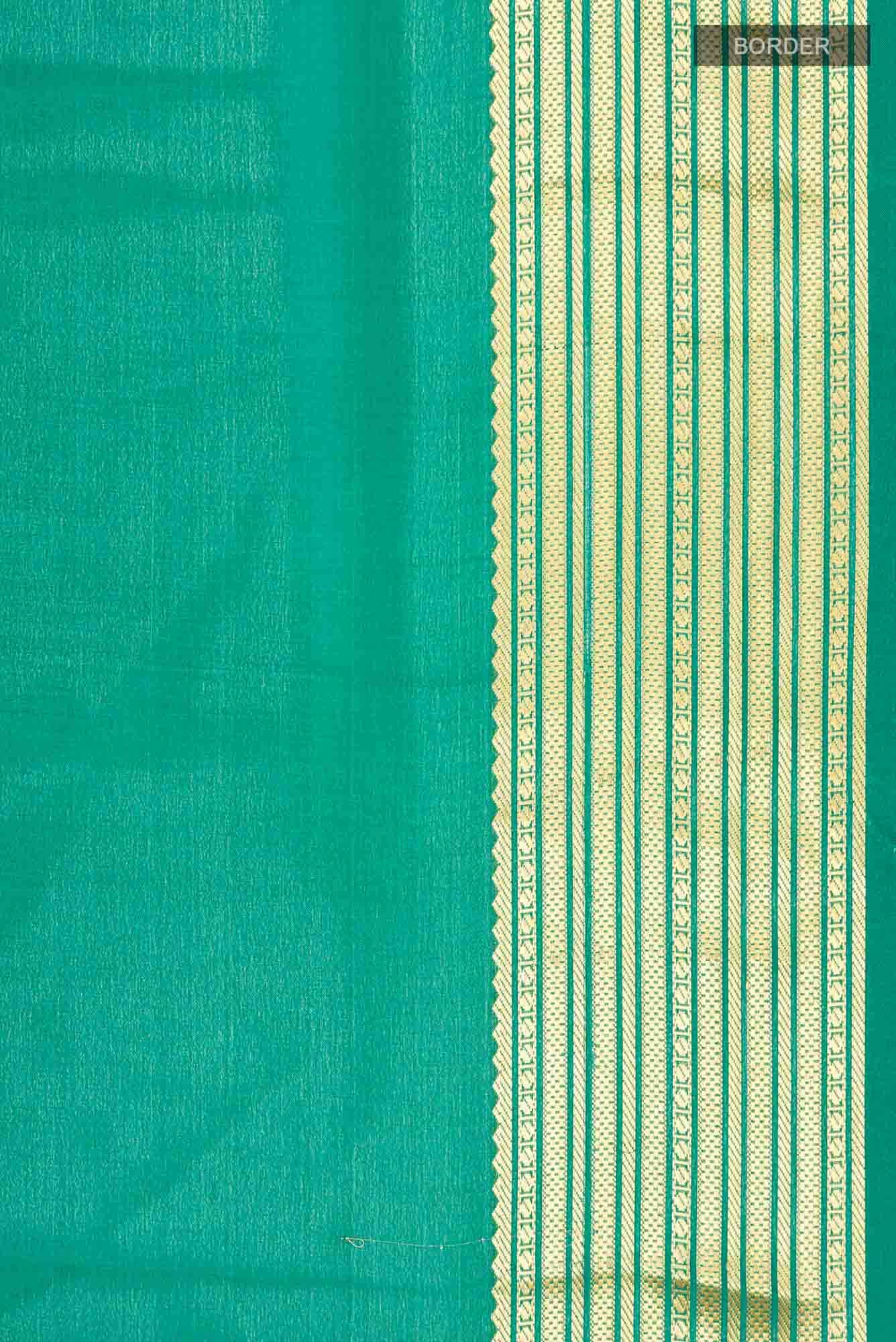Green Mysore Crepe Saree