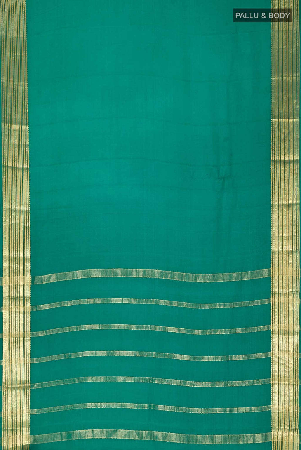 Green Mysore Crepe Saree