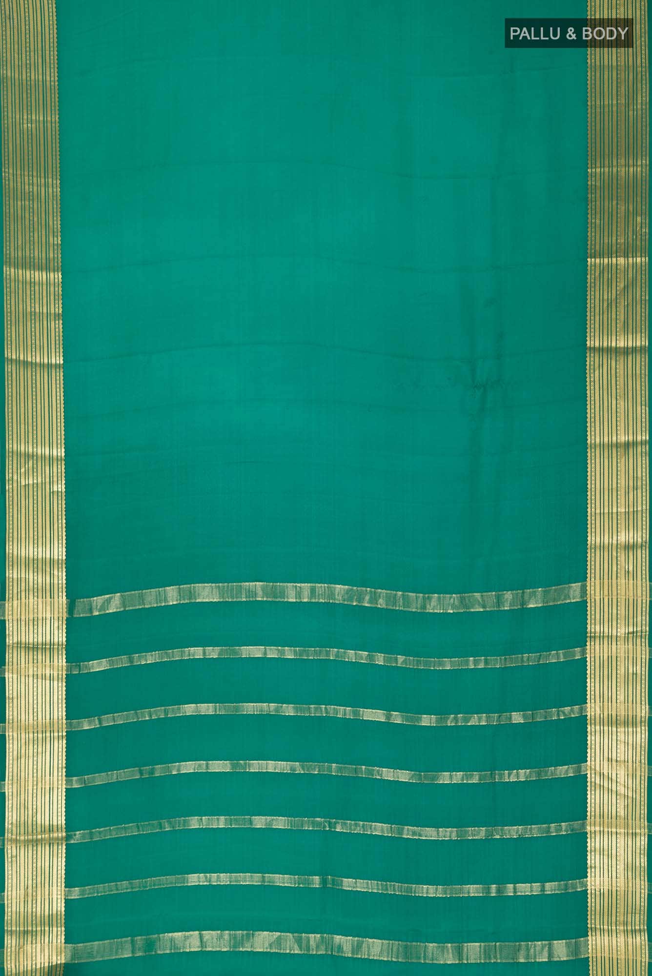 Green Mysore Crepe Saree
