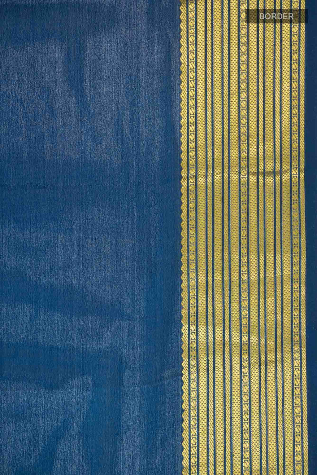 Blue Mysore Crepe Saree