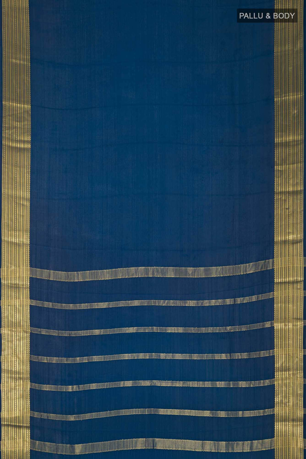 Blue Mysore Crepe Saree