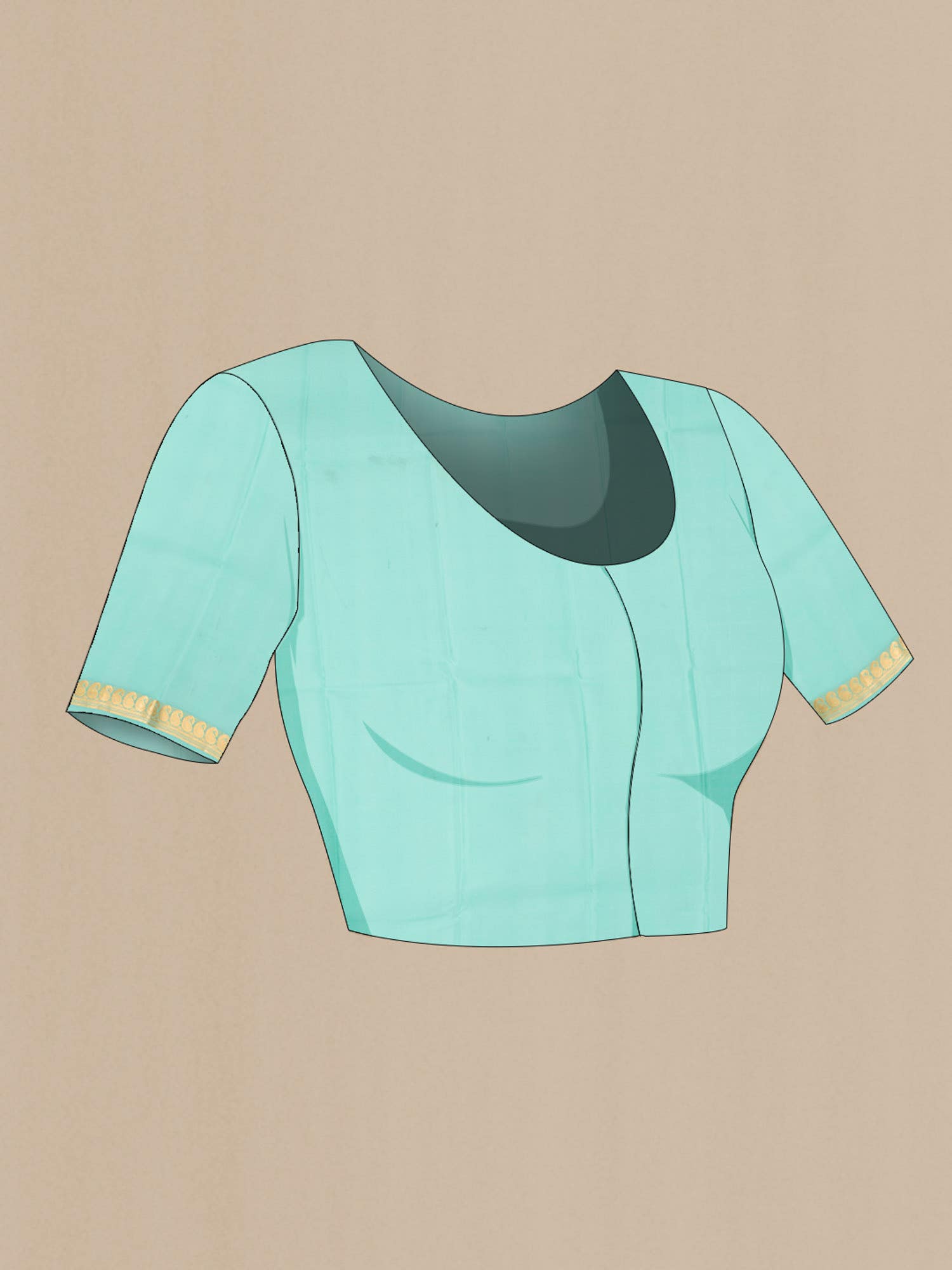 Sea Green Mysore Crepe Saree