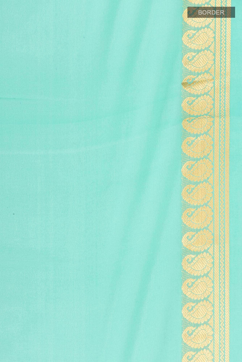 Sea Green Mysore Crepe Saree