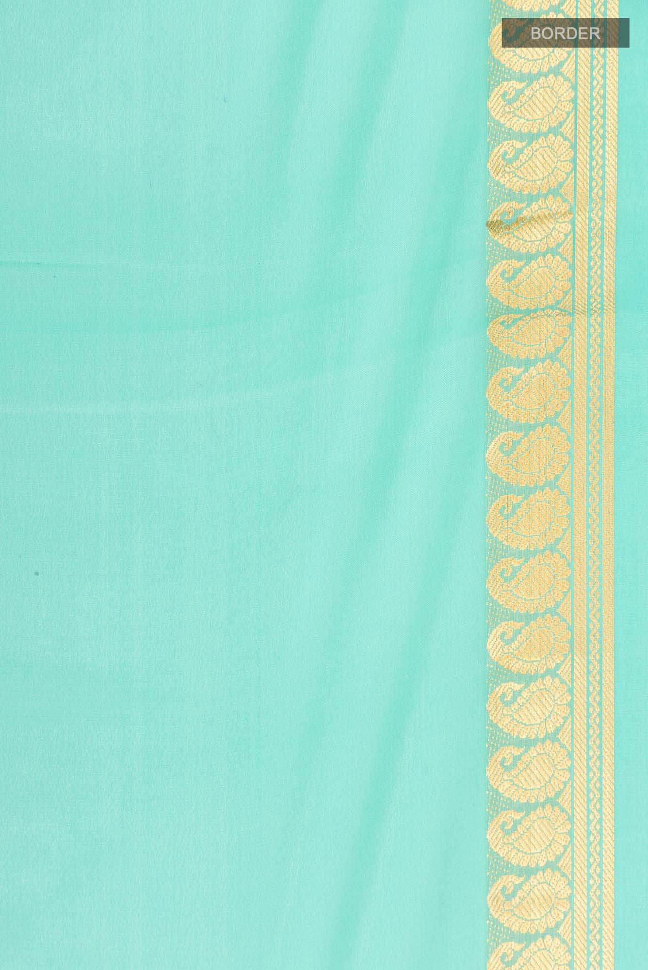Sea Green Mysore Crepe Saree