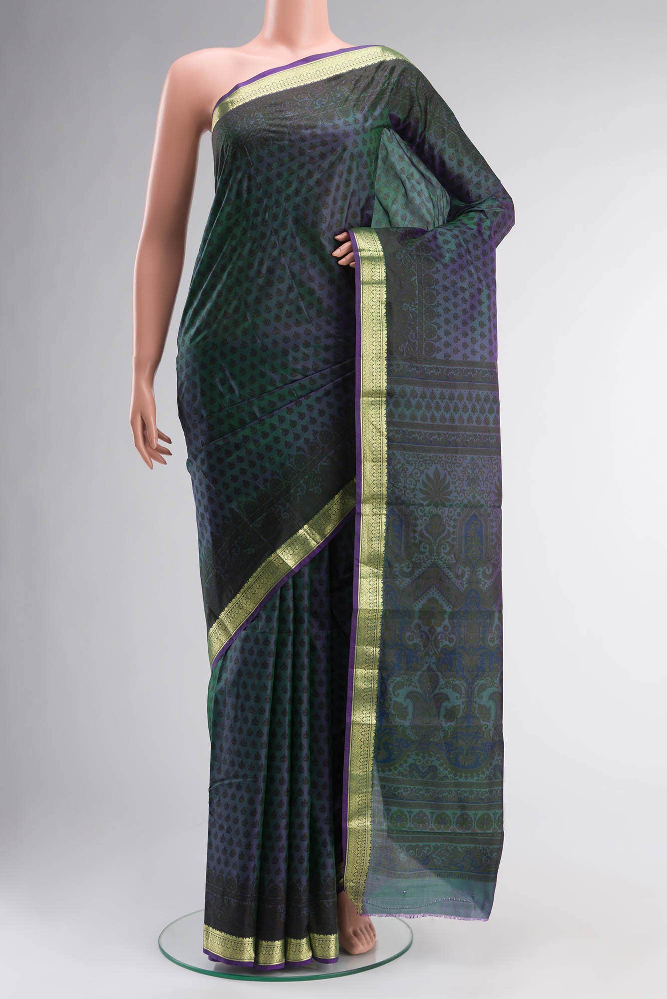 Blue Bangalore Silk Saree