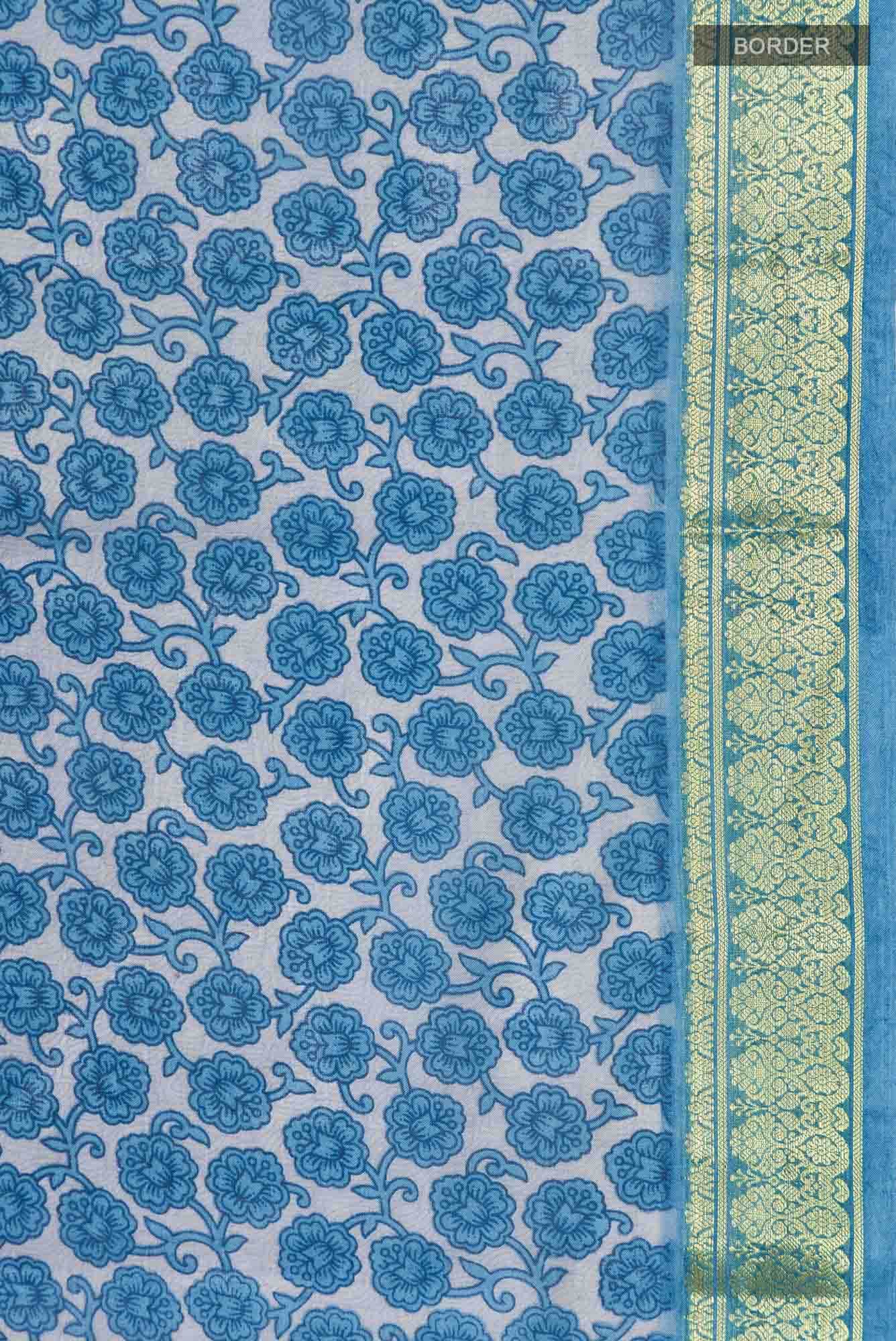 Blue Bangalore Silk Saree