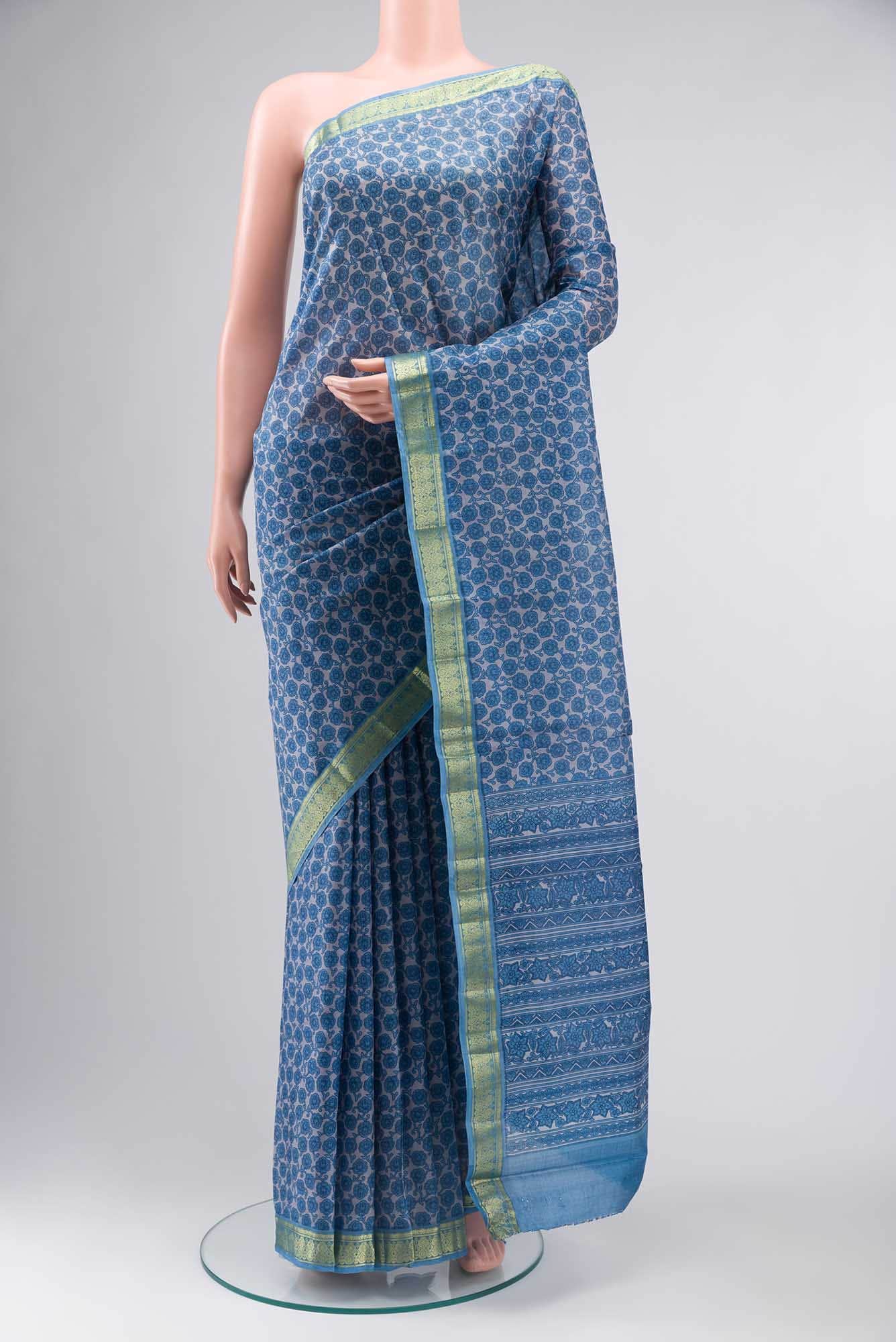 Blue Bangalore Silk Saree