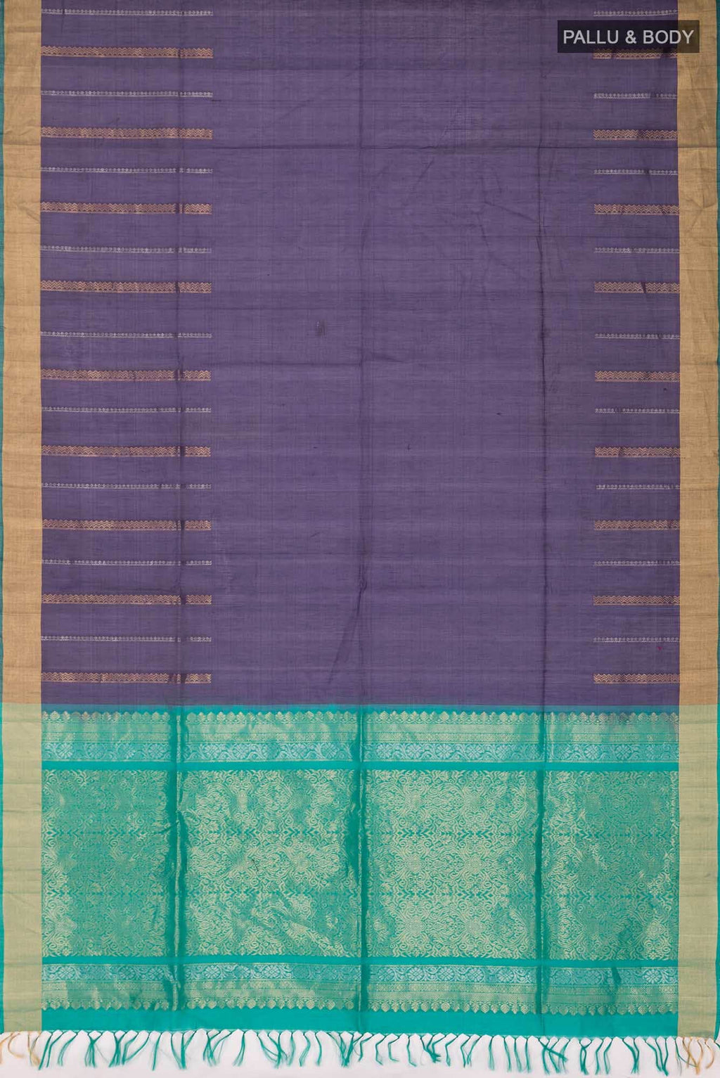 Navy Blue Silk Cotton Saree