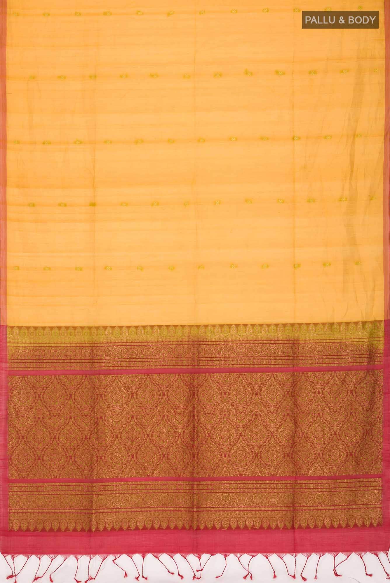 Yellow Silk Cotton Saree