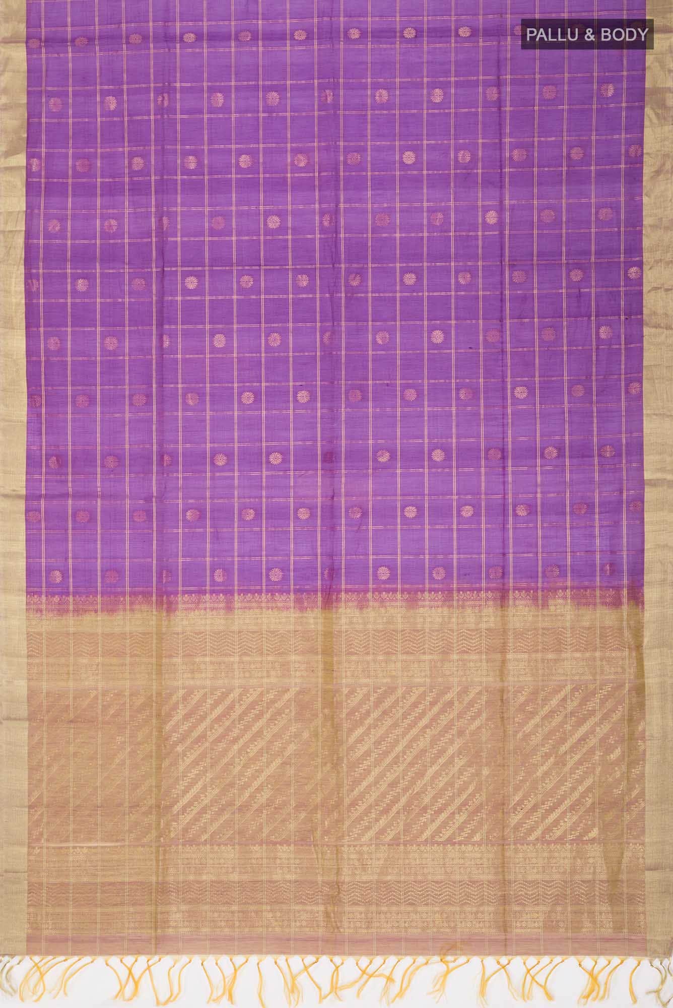 Violet Silk Cotton Saree