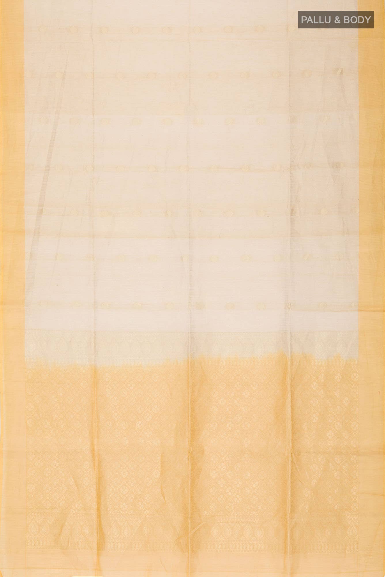 Beige Silk Cotton Saree