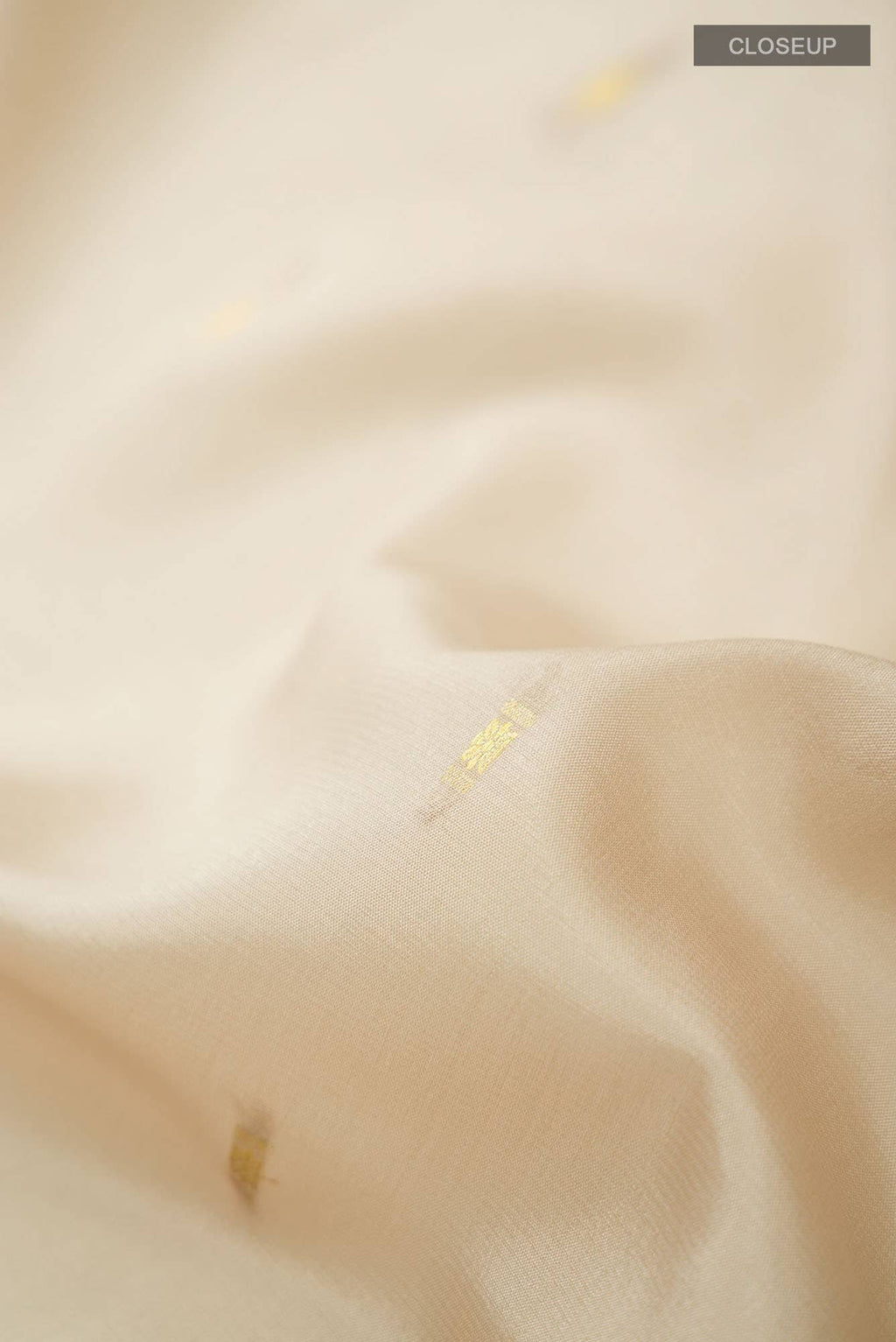 Beige Mysore Crepe Saree