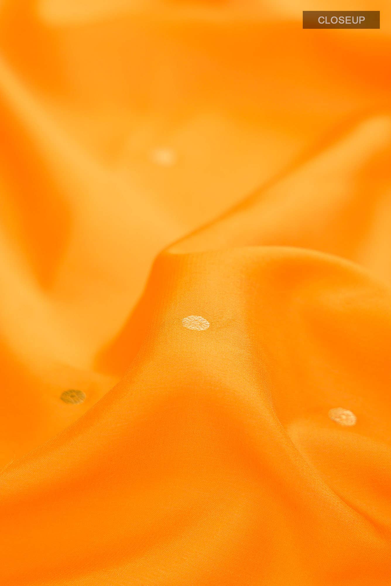 Orange Mysore Crepe Saree