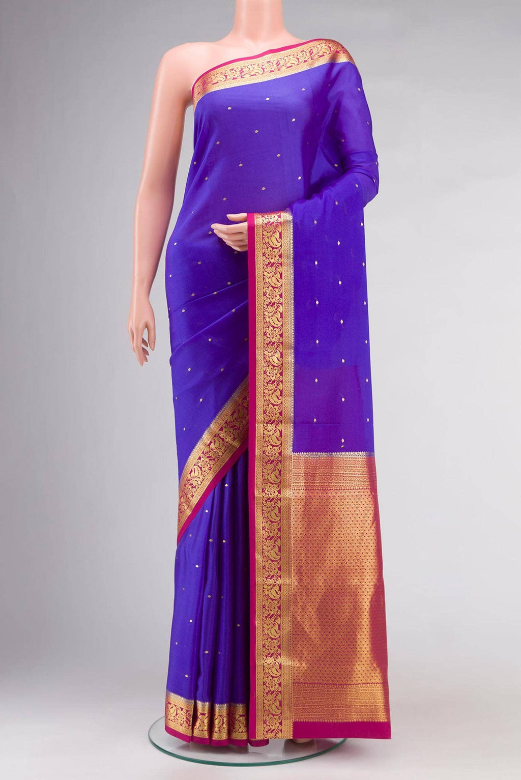 Lavender Mysore Crepe Saree