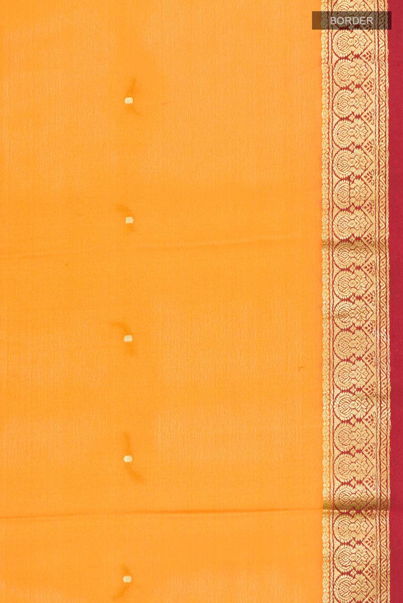 Orange Mysore Crepe Saree