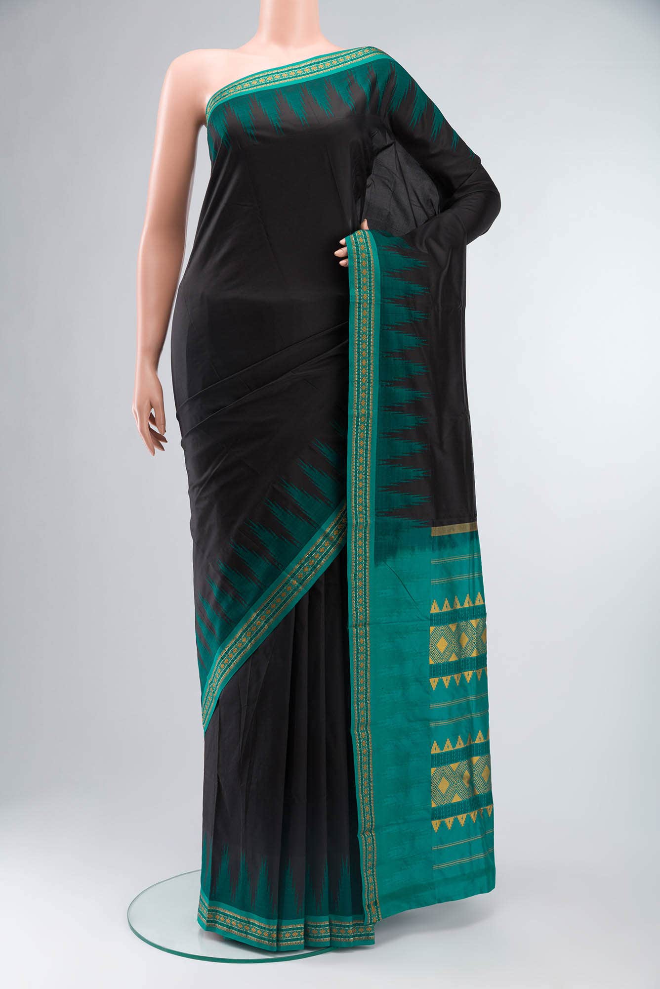 Black Bangalore Silk Saree