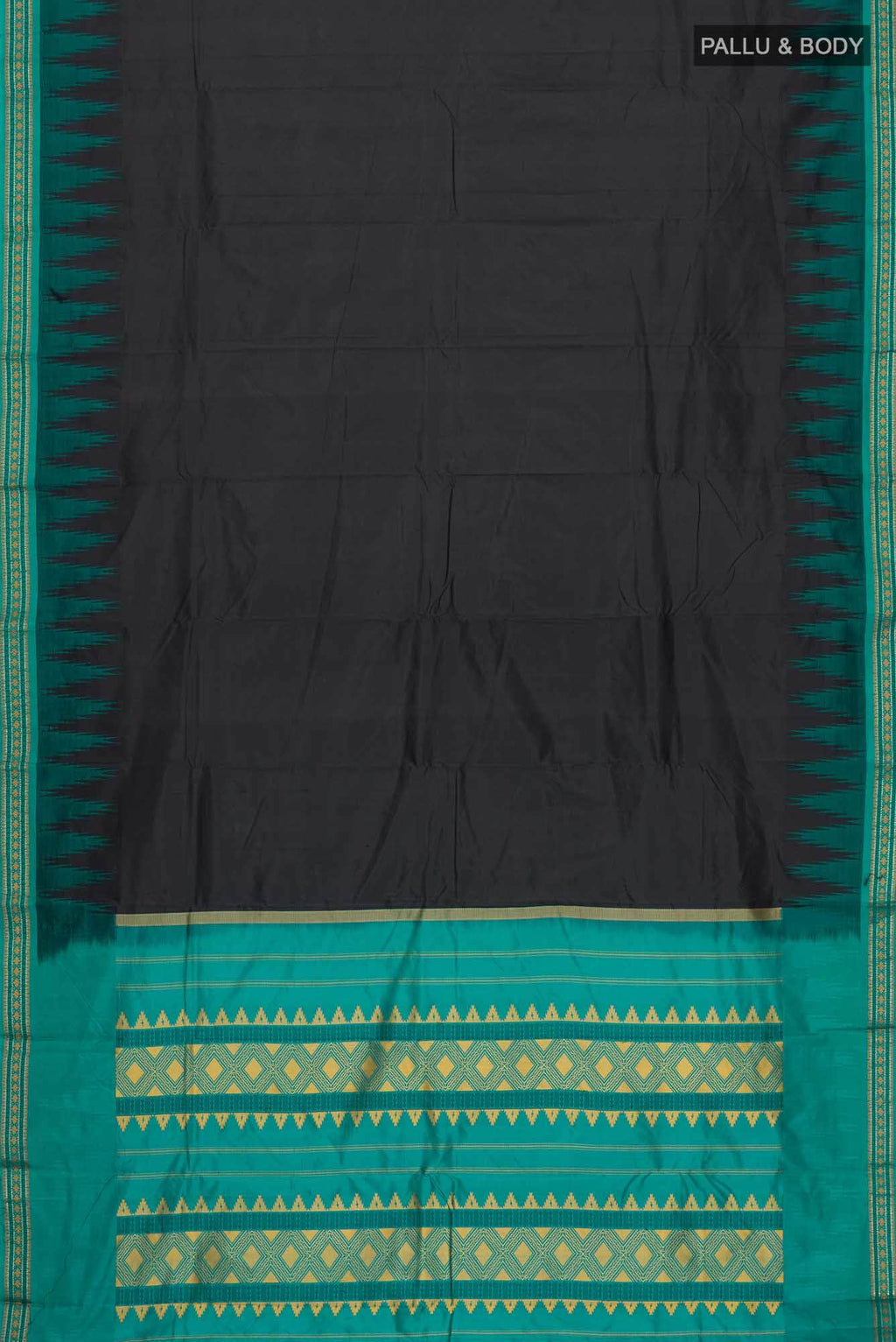 Black Bangalore Silk Saree