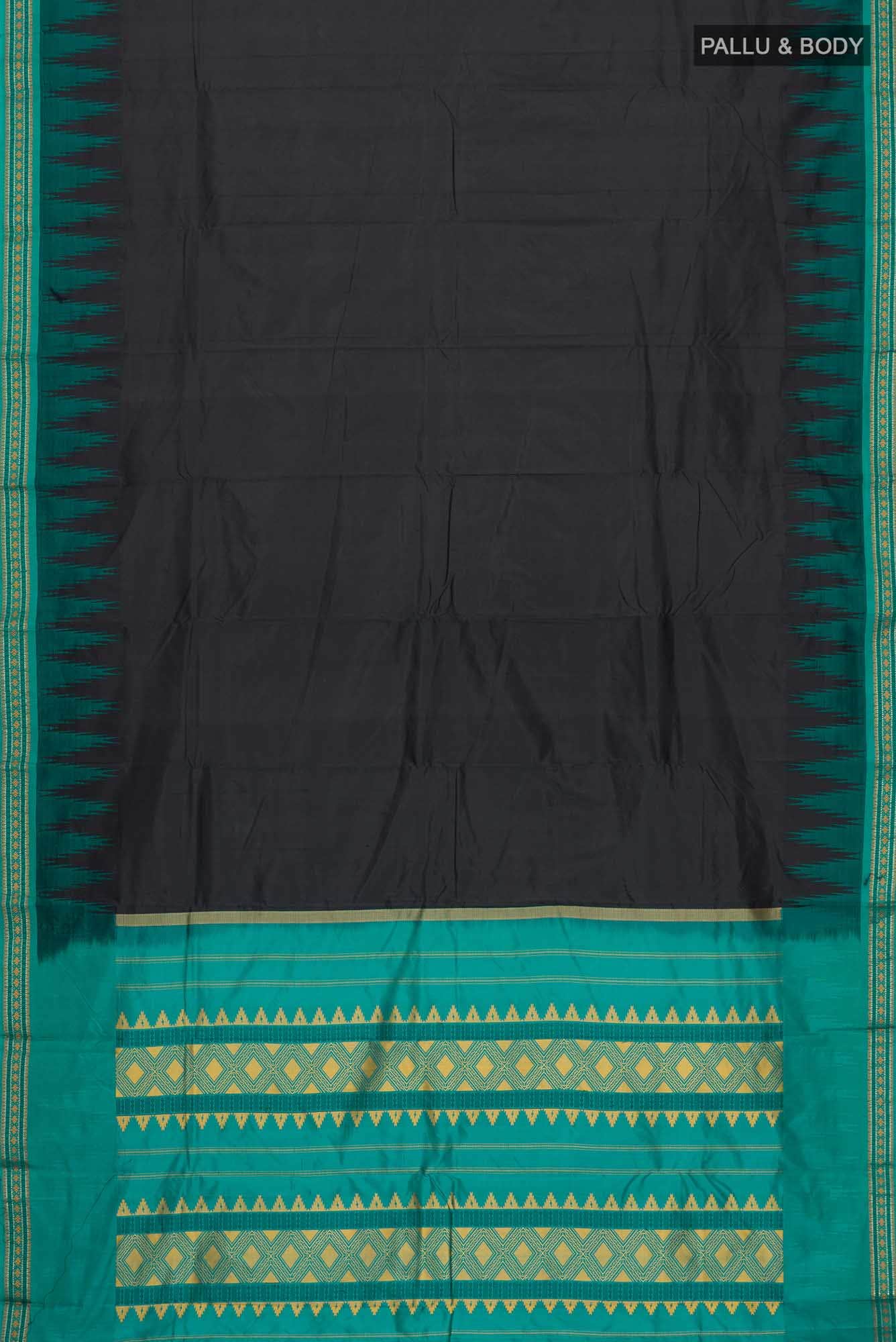 Black Bangalore Silk Saree