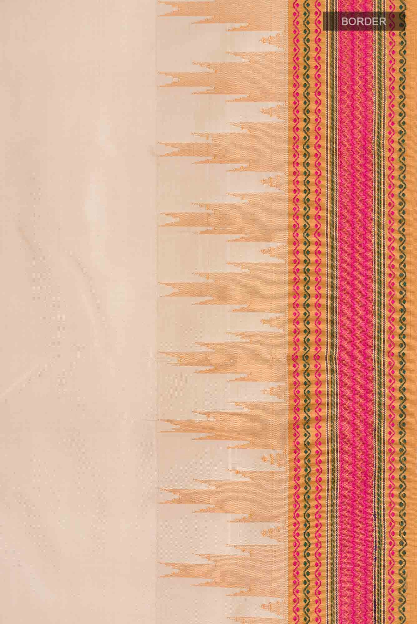 Beige Bangalore Silk Saree
