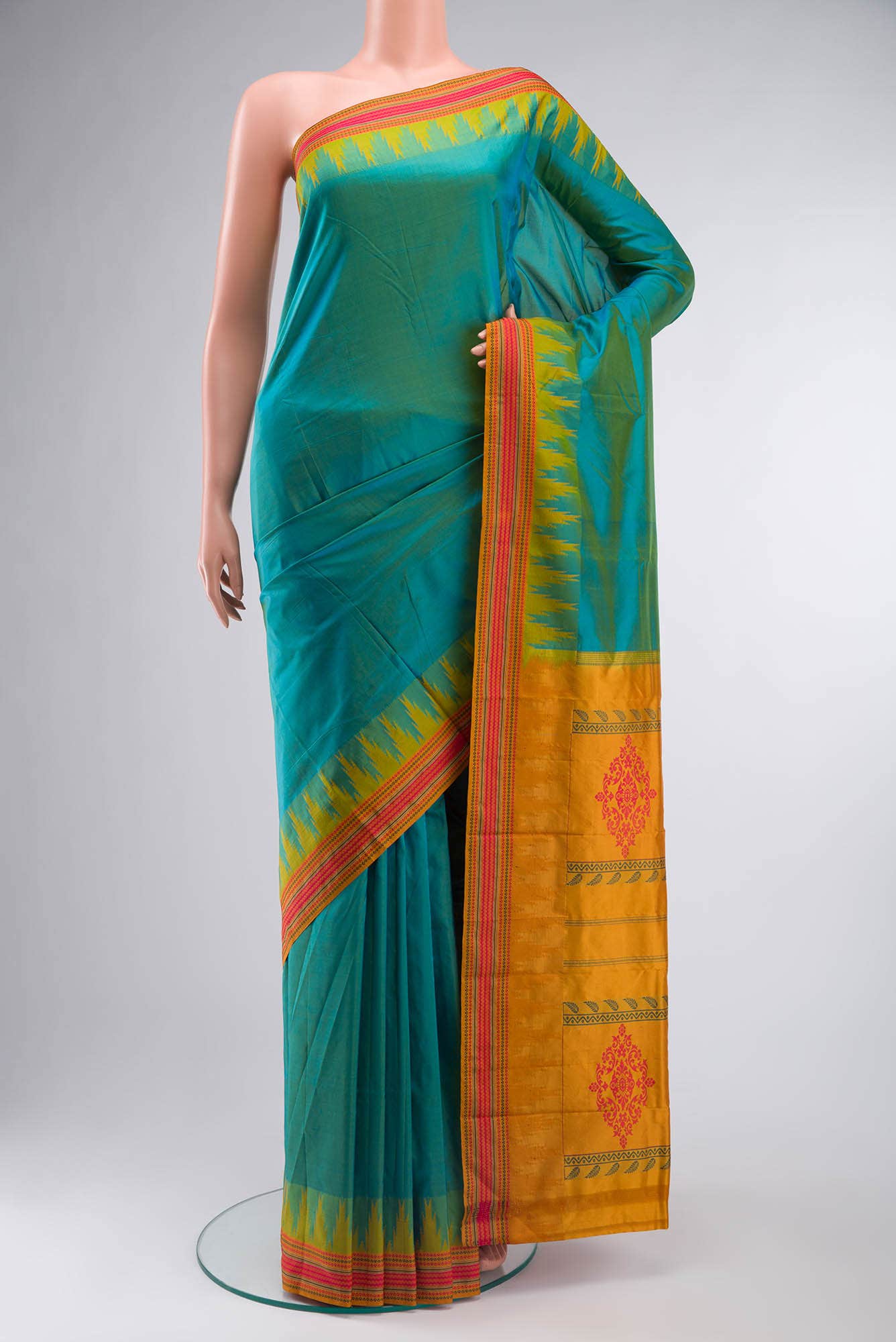 Green Bangalore Silk Saree