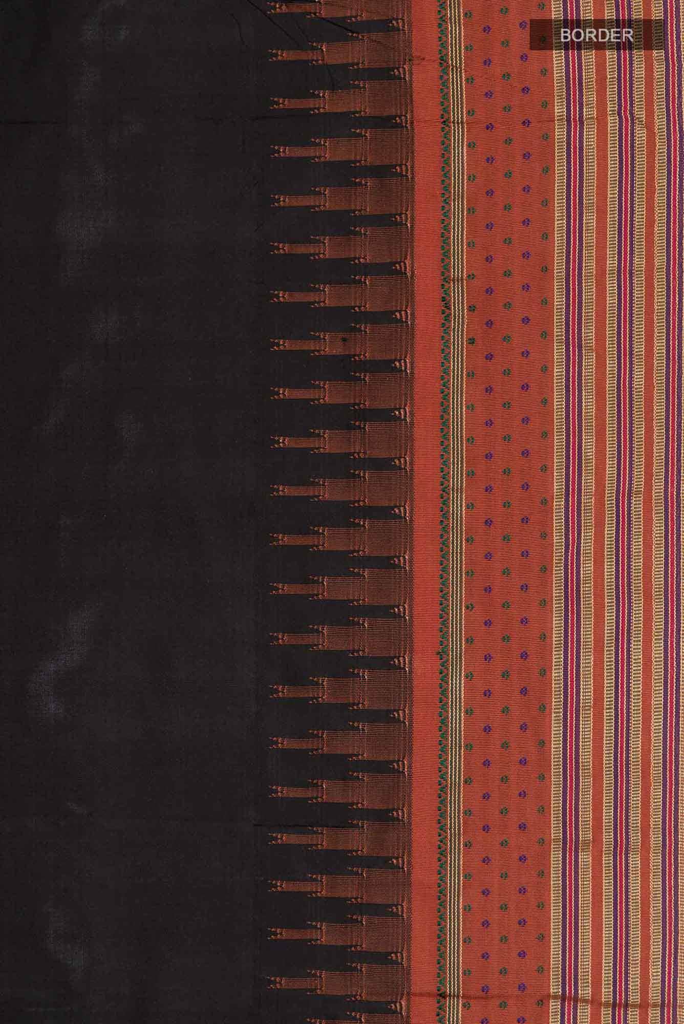 Black Bangalore Silk Saree