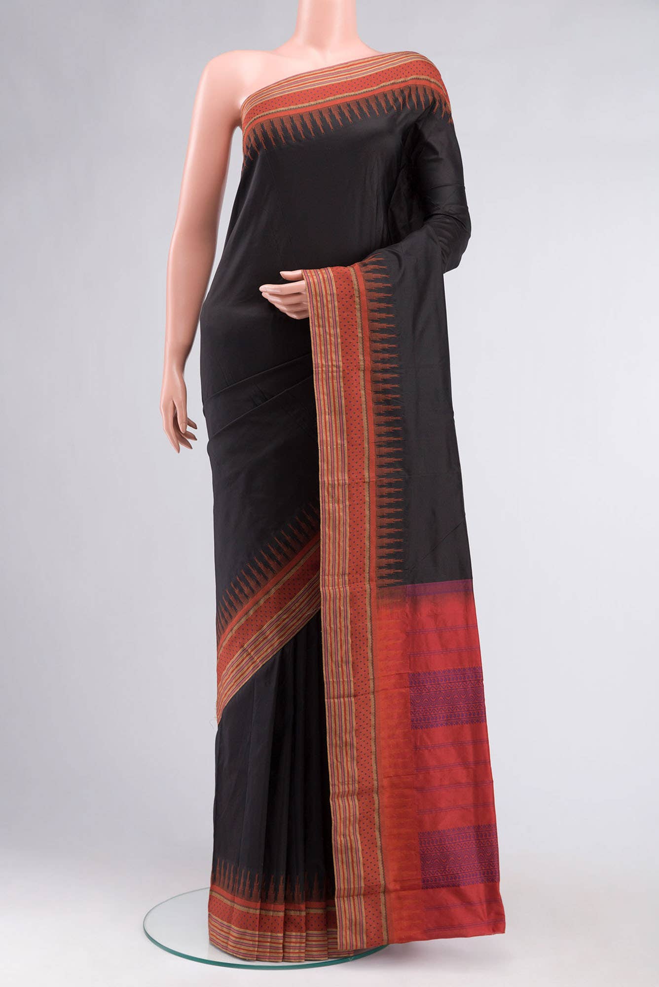 Black Bangalore Silk Saree