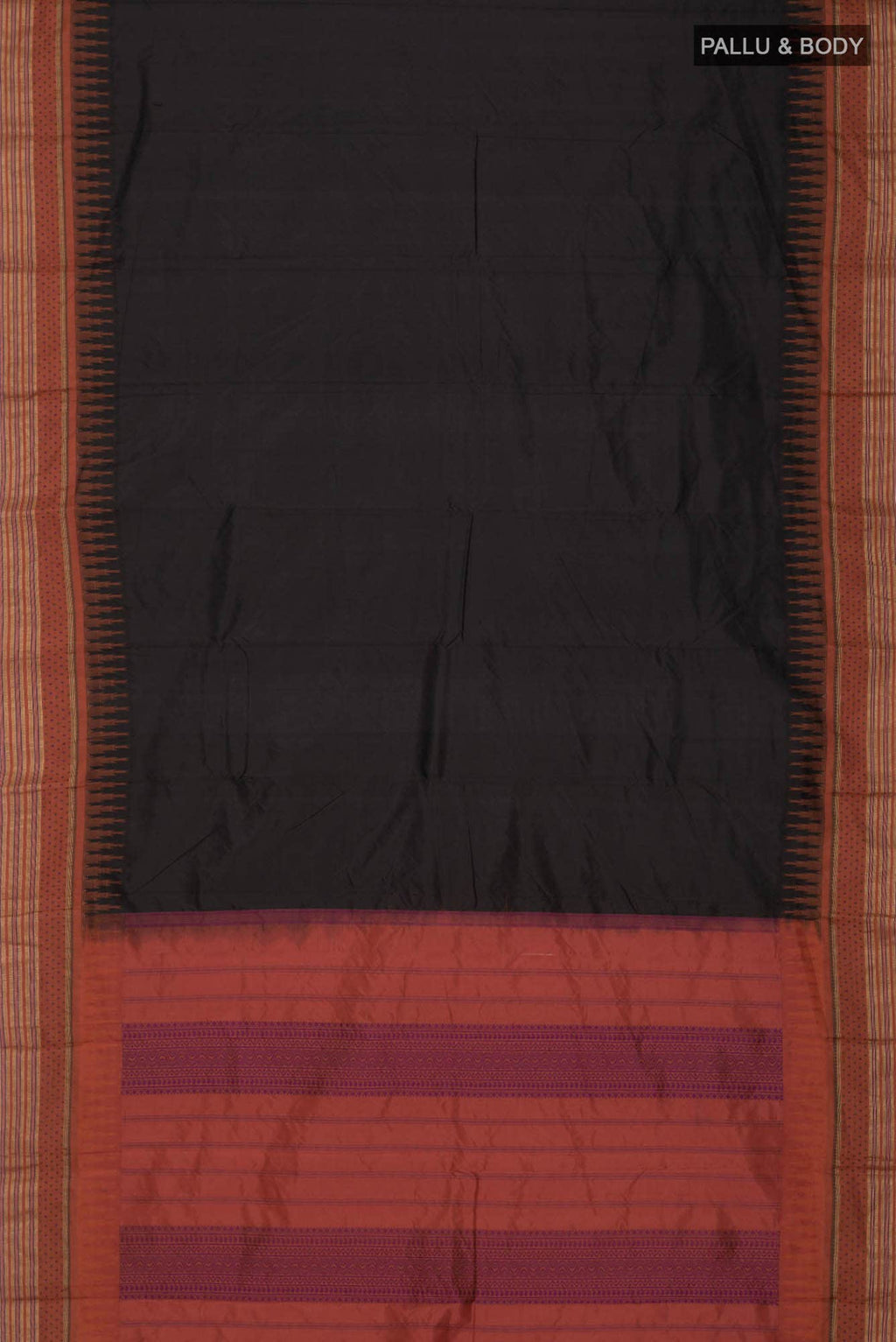 Black Bangalore Silk Saree