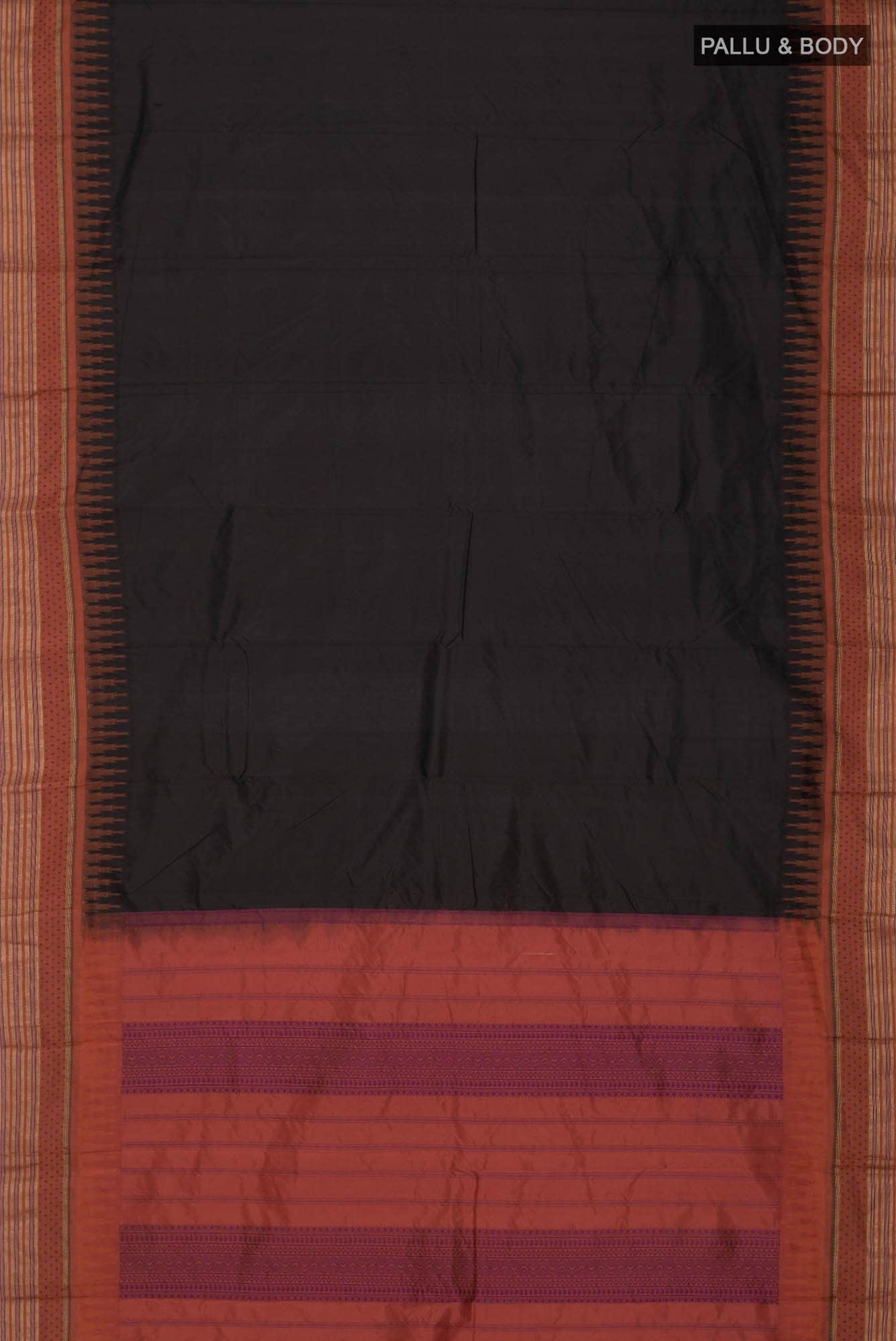 Black Bangalore Silk Saree