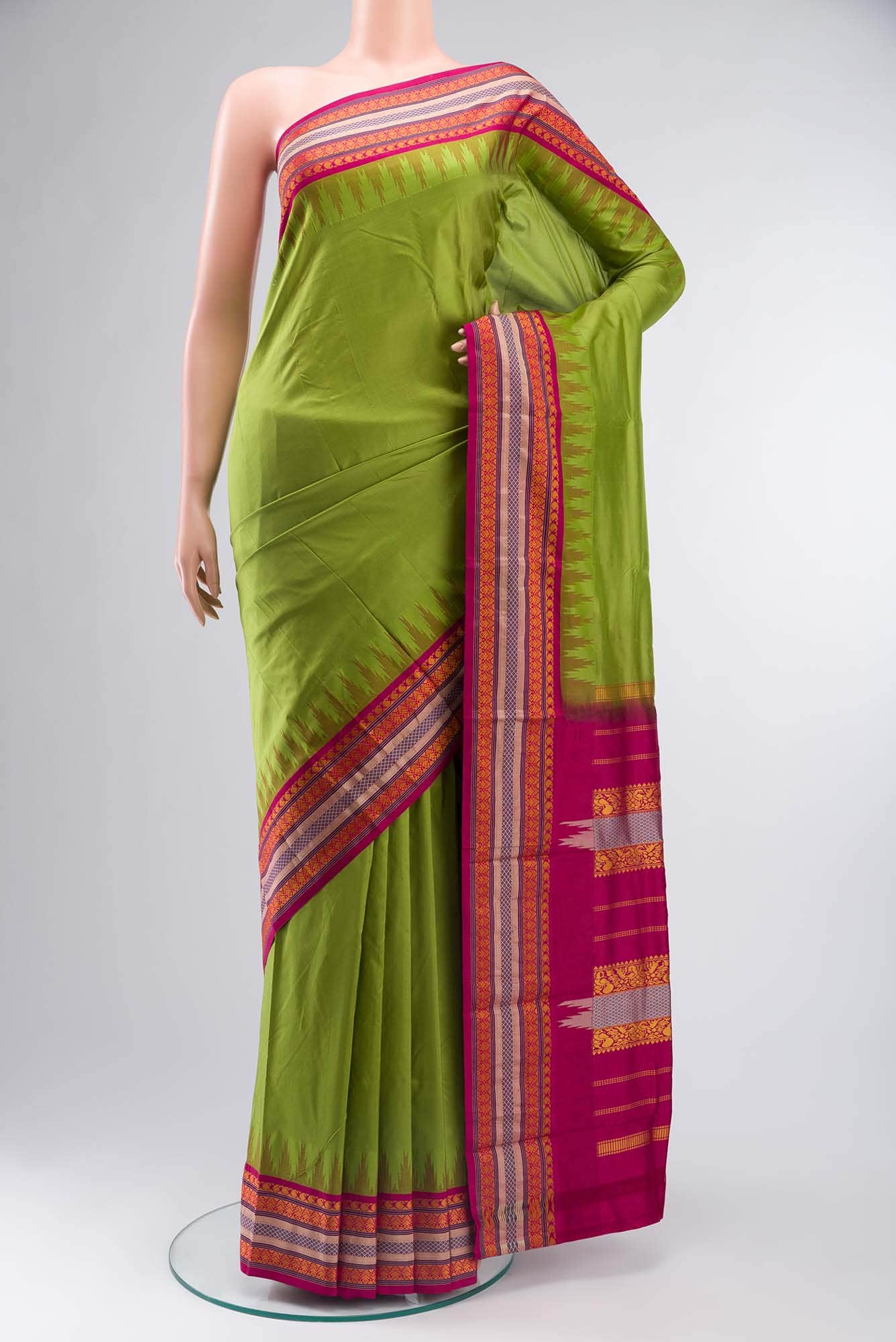 Green Bangalore Silk Saree