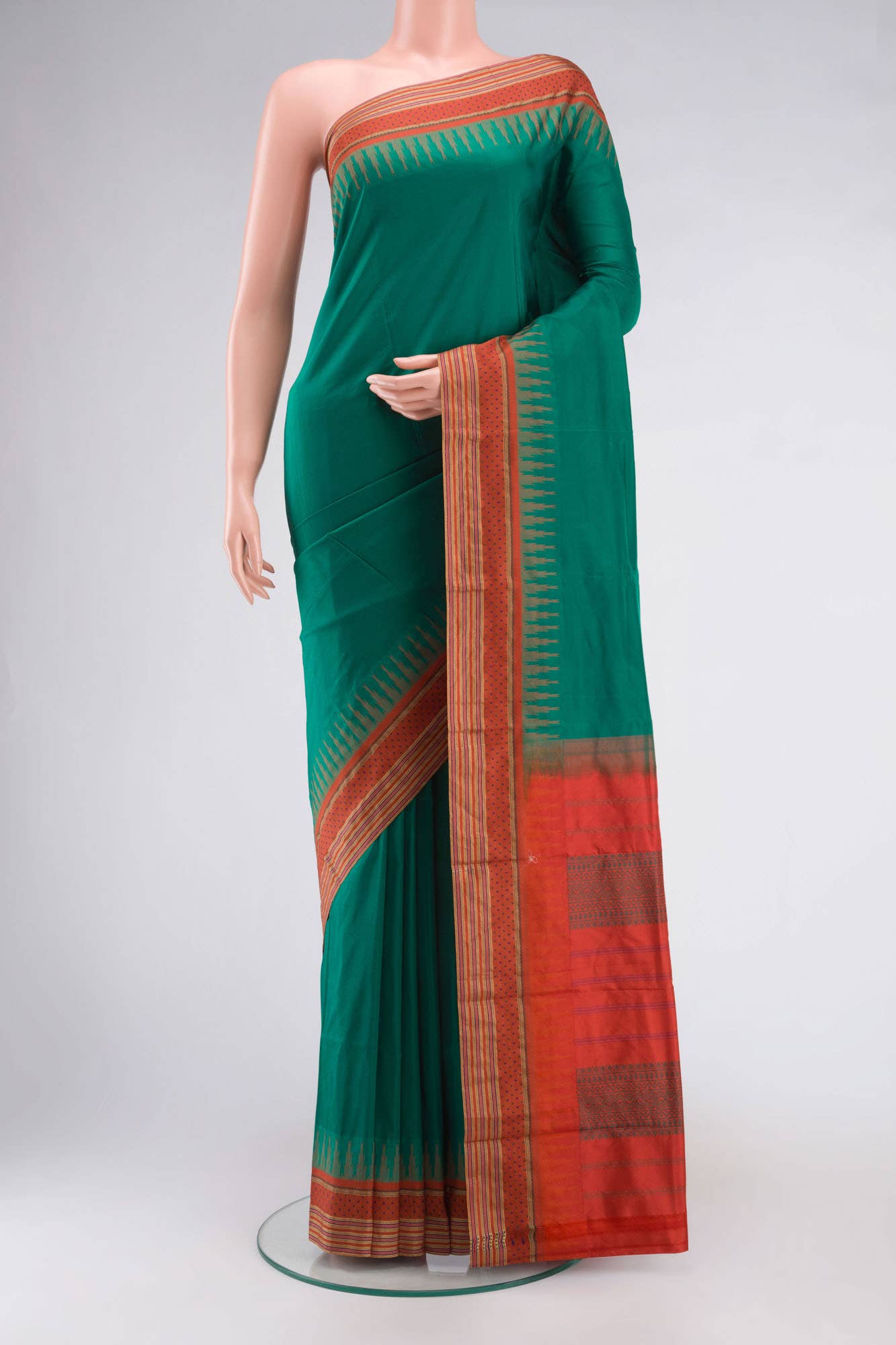 Green Bangalore Silk Saree