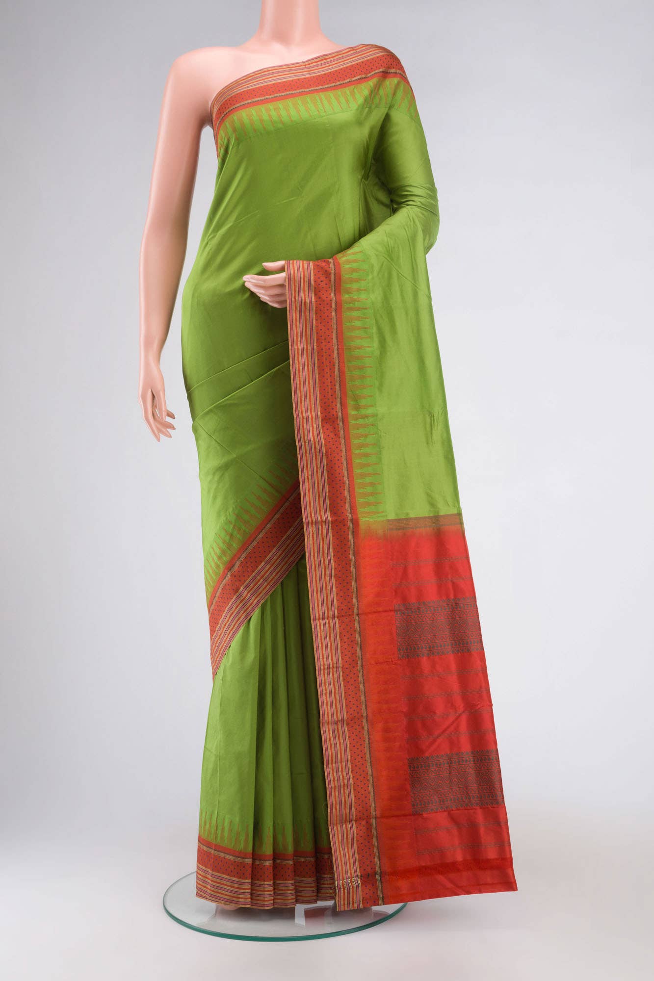 Green Bangalore Silk Saree