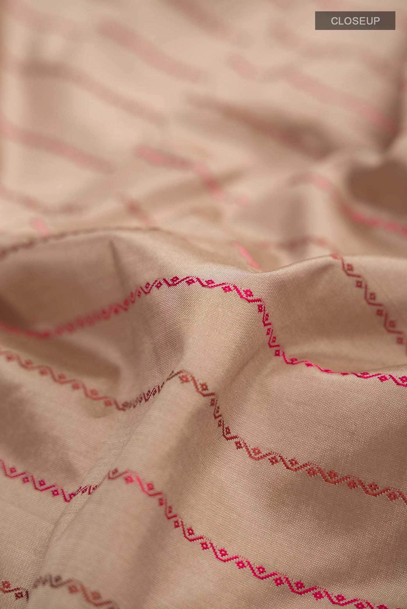 Beige Bangalore Silk Saree