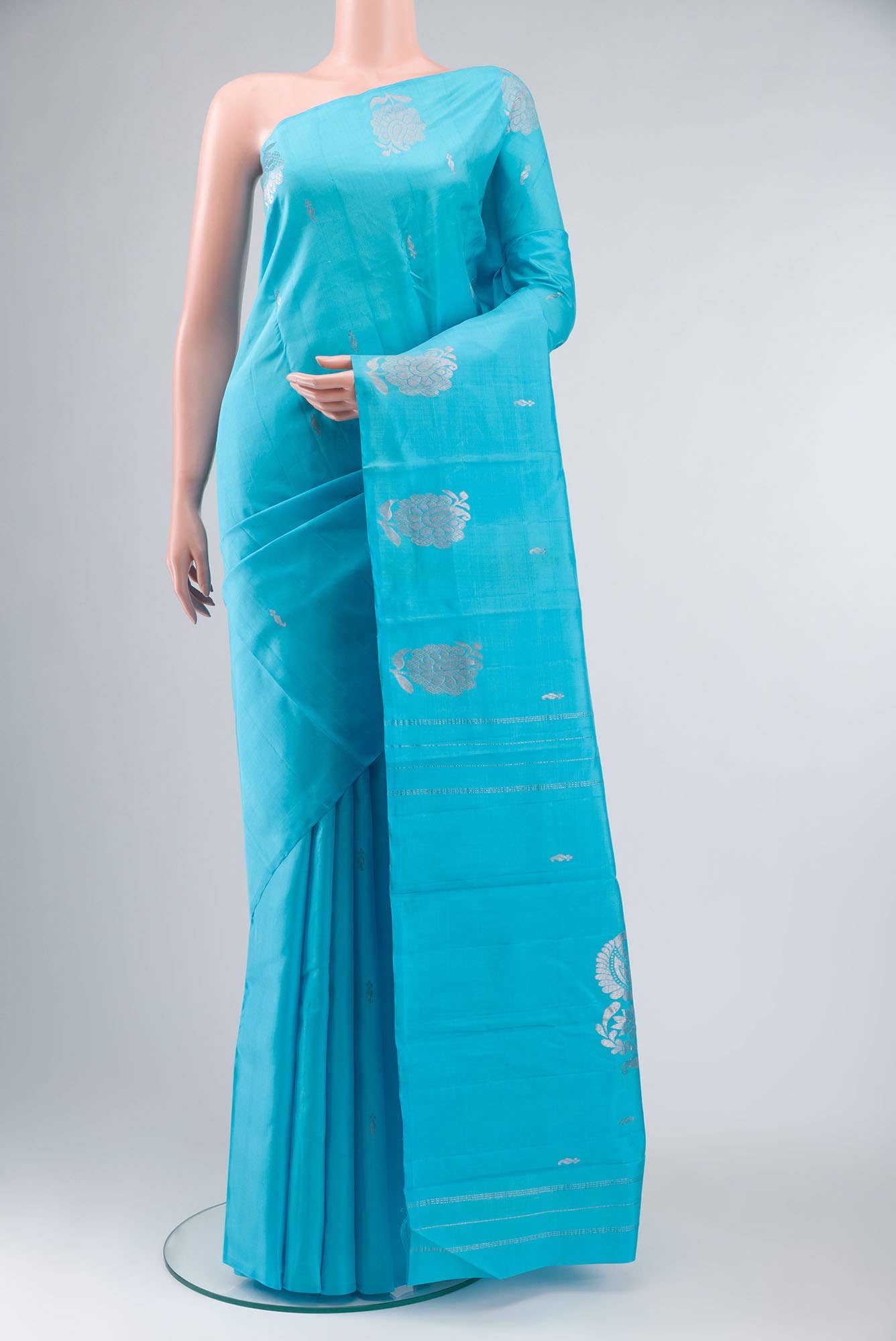 Blue Kanchipuram Silk Saree