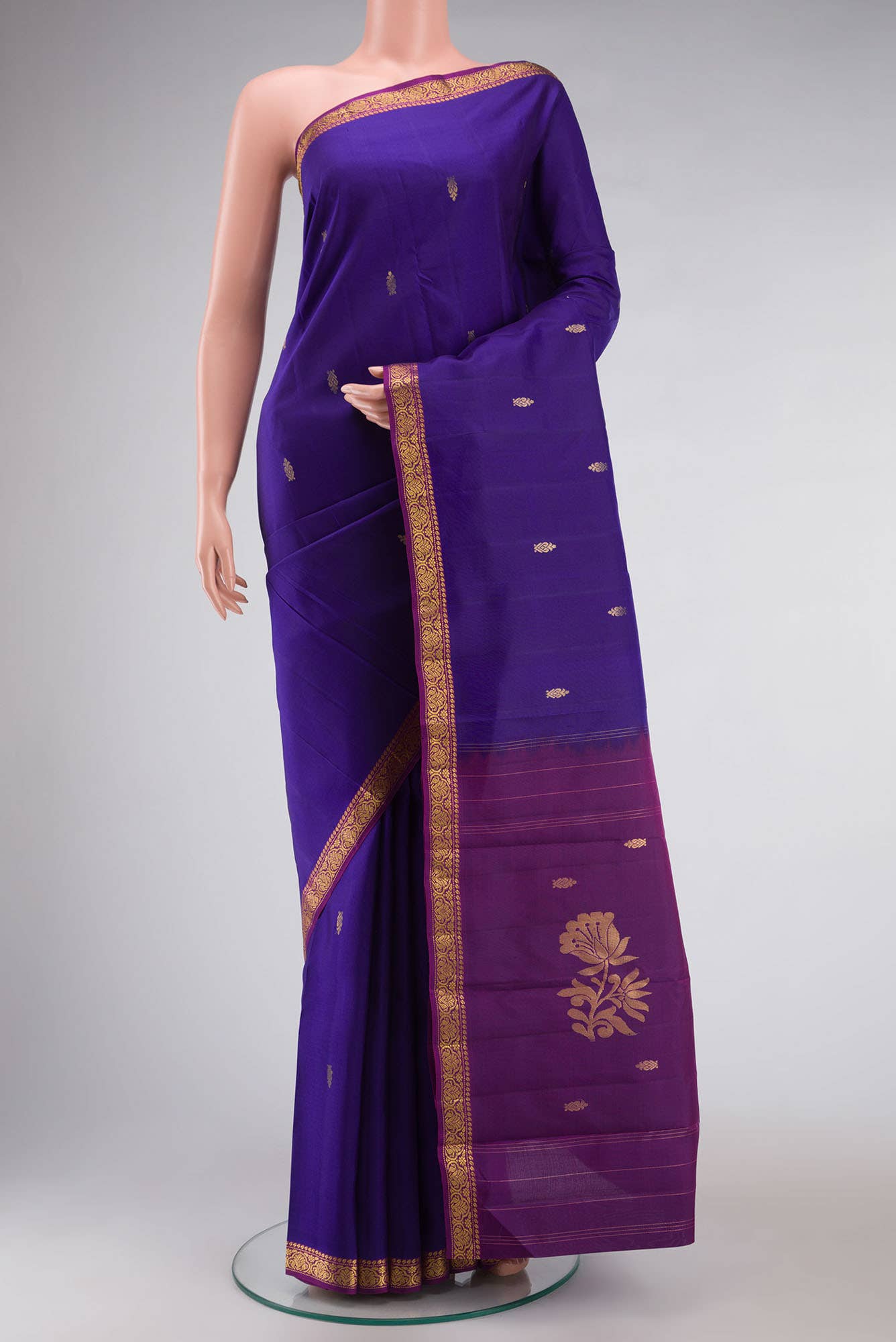 Blue Kanchipuram Silk Saree