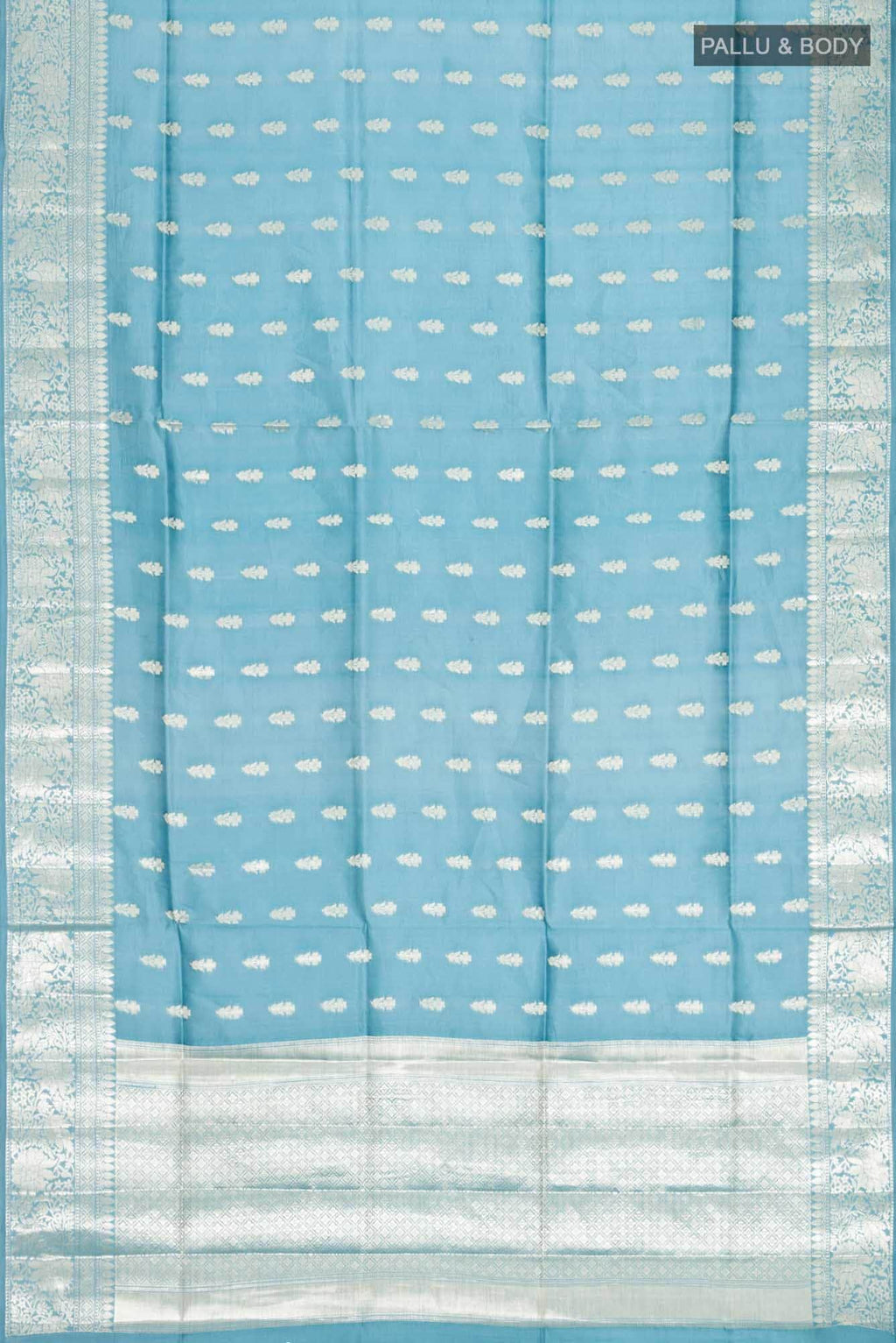 Blue Banarasi Raw Silk Saree