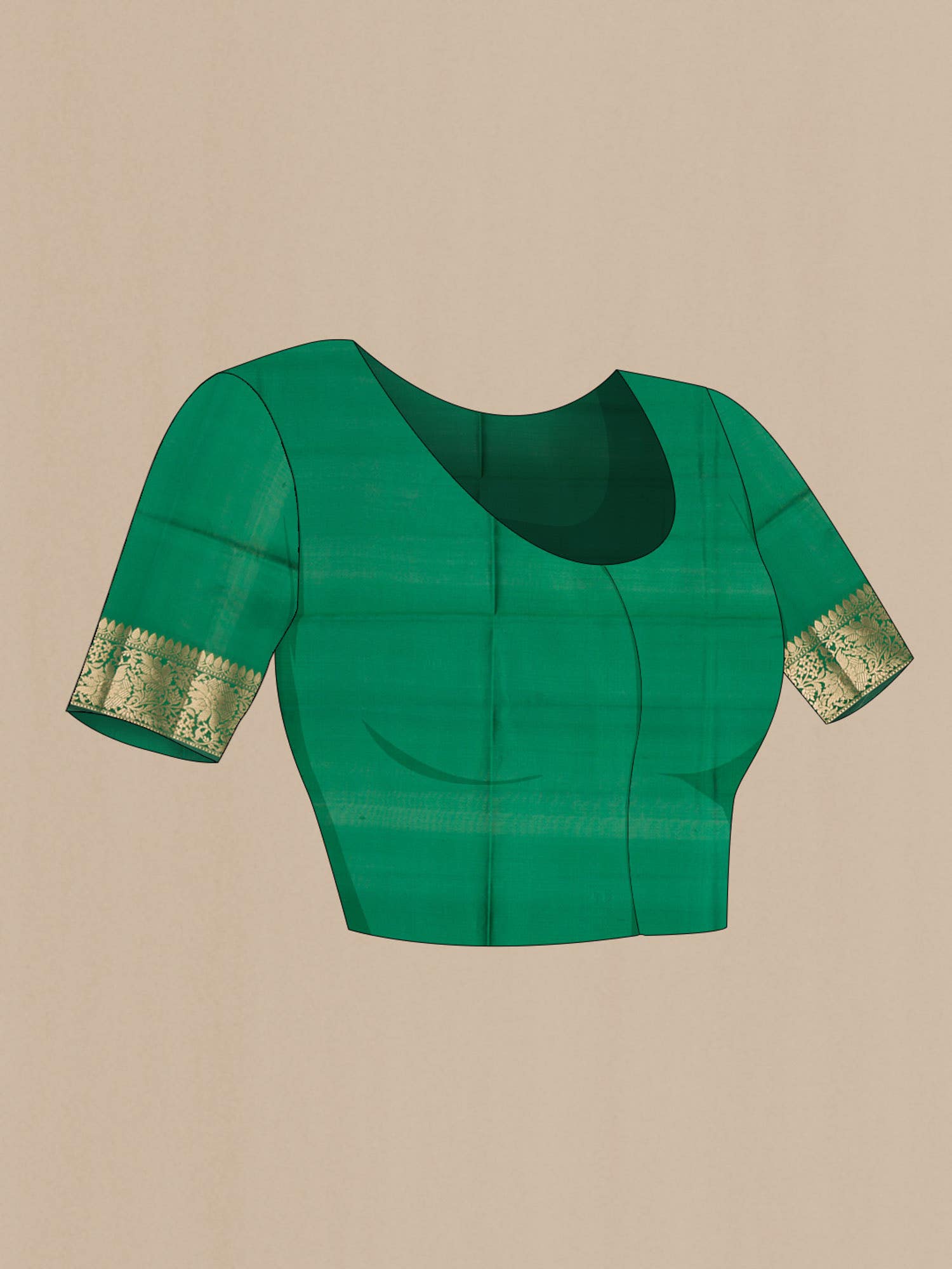 Bottle Green Banarasi Raw Silk Saree
