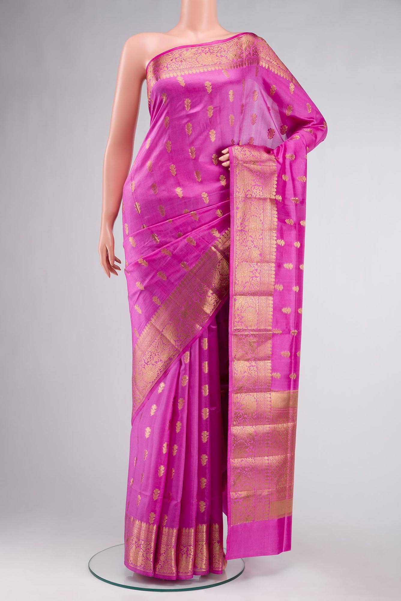 Pink Banarasi Raw Silk Saree