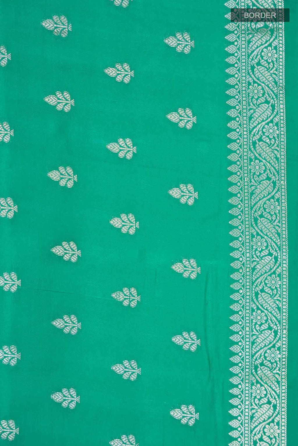 Green Banarasi Raw Silk Saree