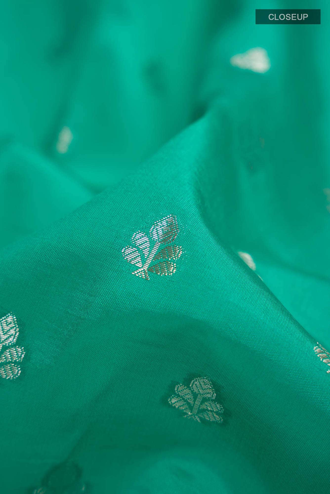 Green Banarasi Raw Silk Saree