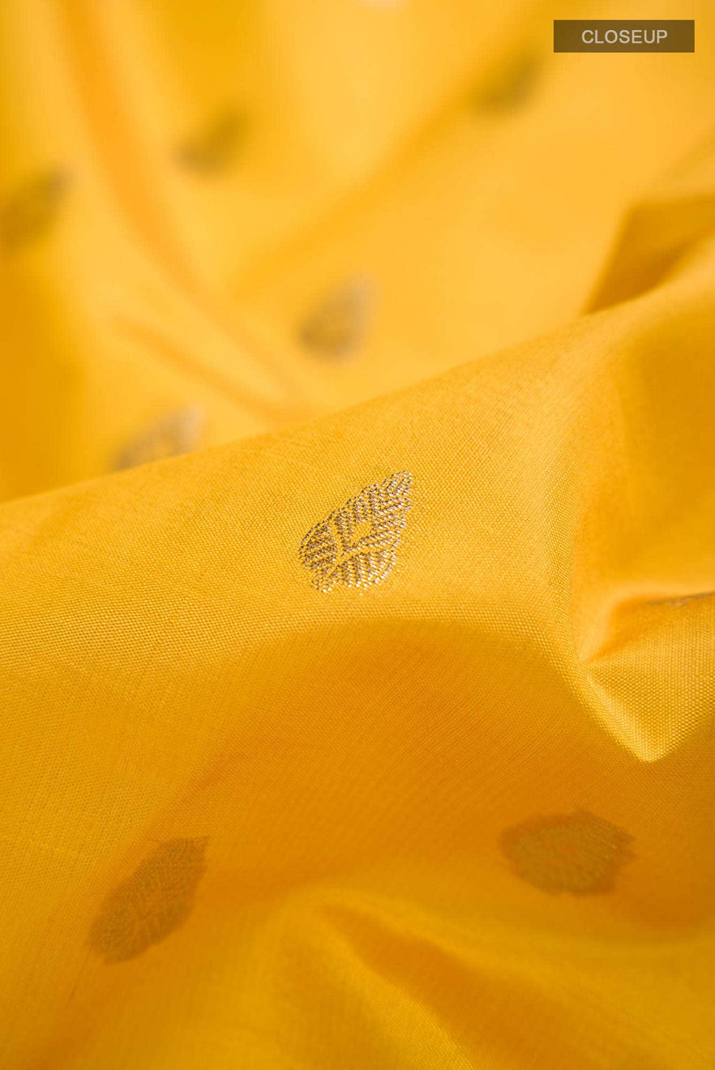 Yellow Banarasi Raw Silk Saree