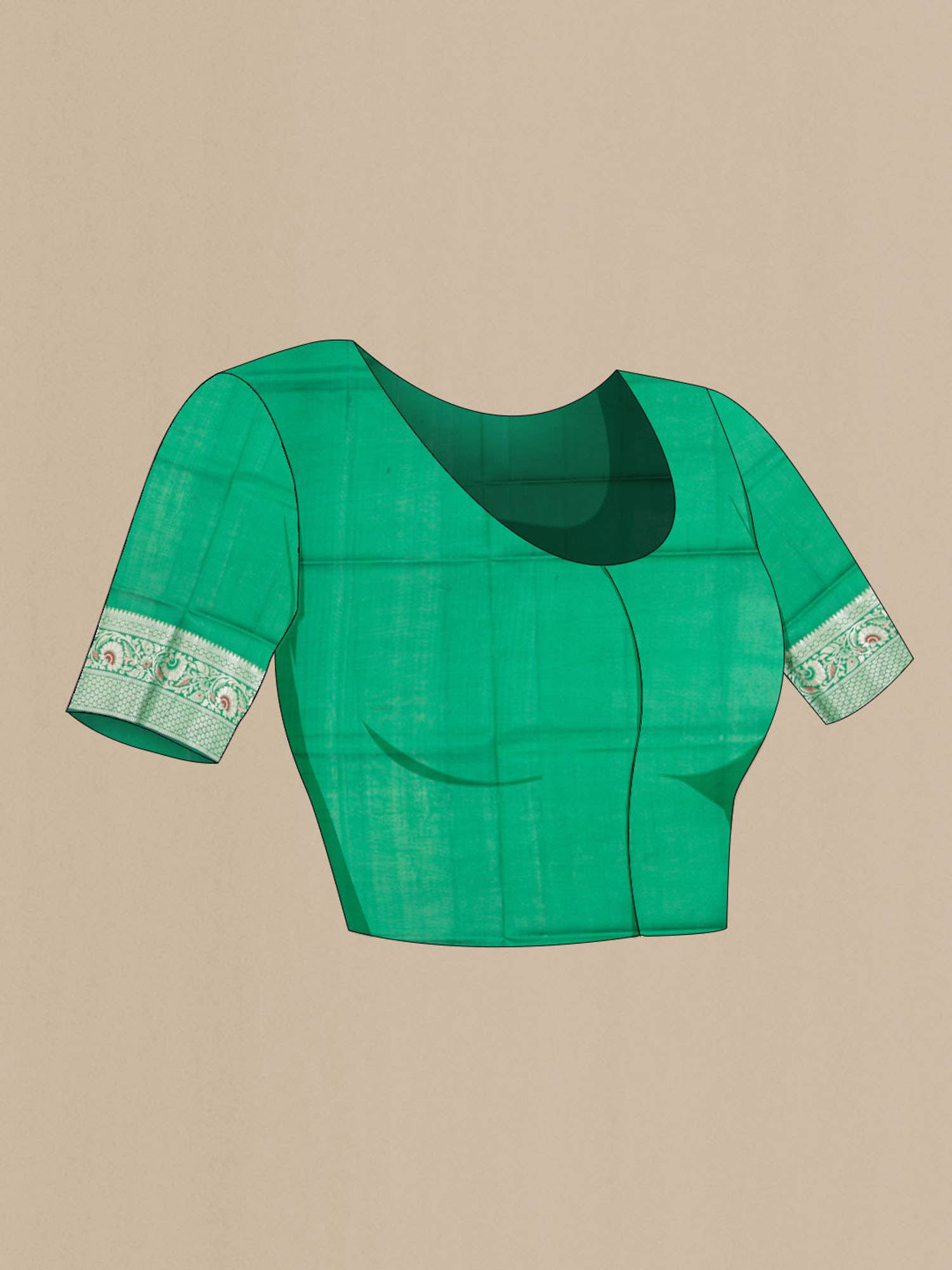 Green Banarasi Raw Silk Saree