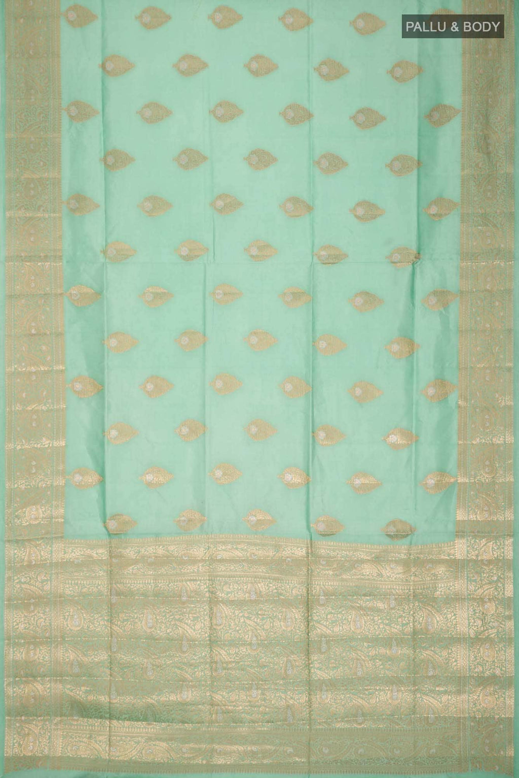 Green Banarasi Raw Silk Saree