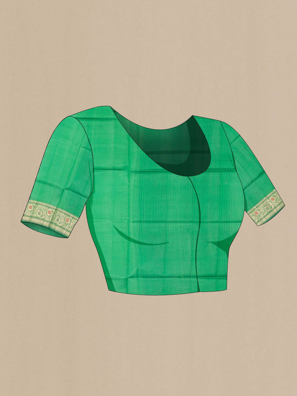 Green Banarasi Raw Silk Saree
