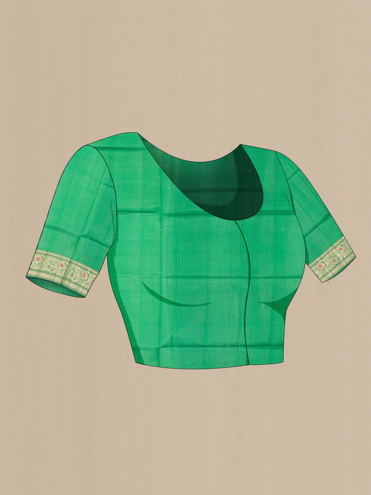 Green Banarasi Raw Silk Saree