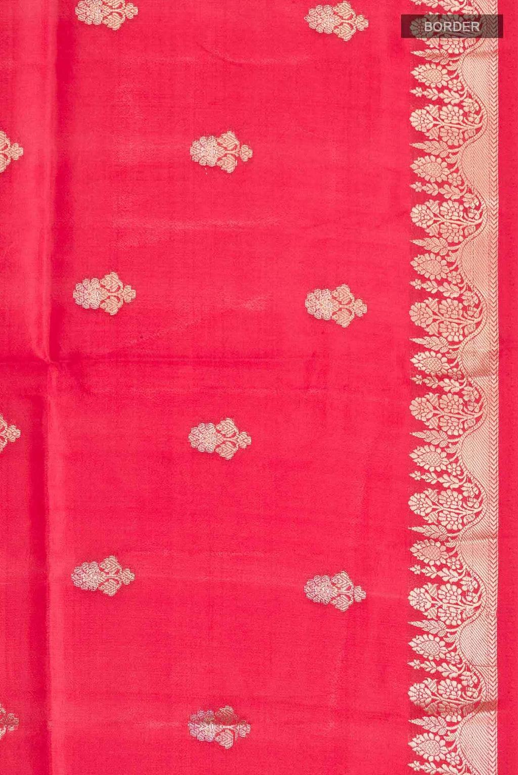 Red Banarasi Raw Silk Saree