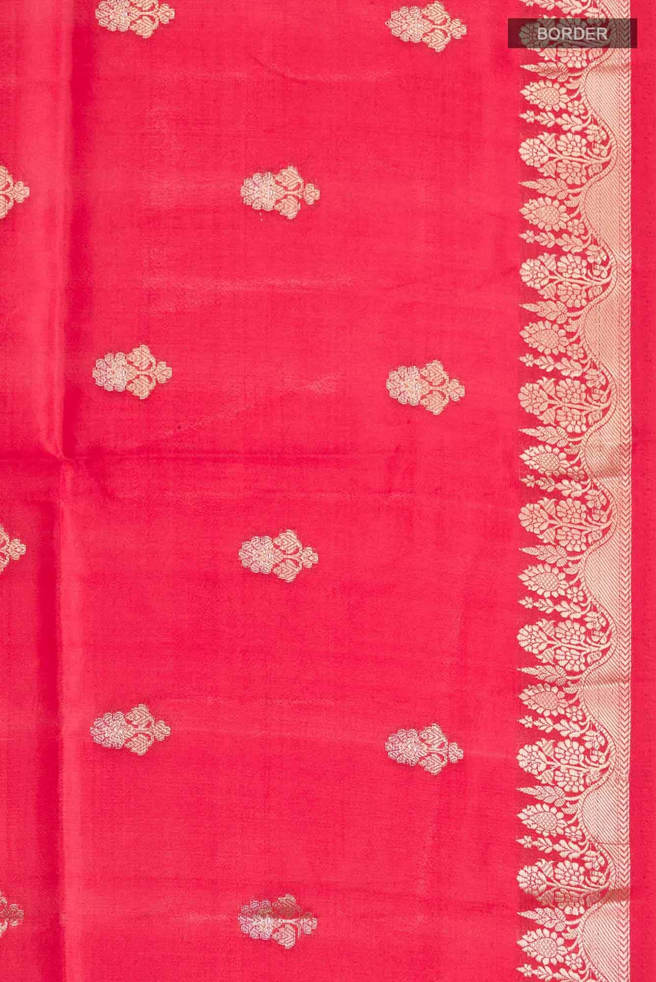 Red Banarasi Raw Silk Saree