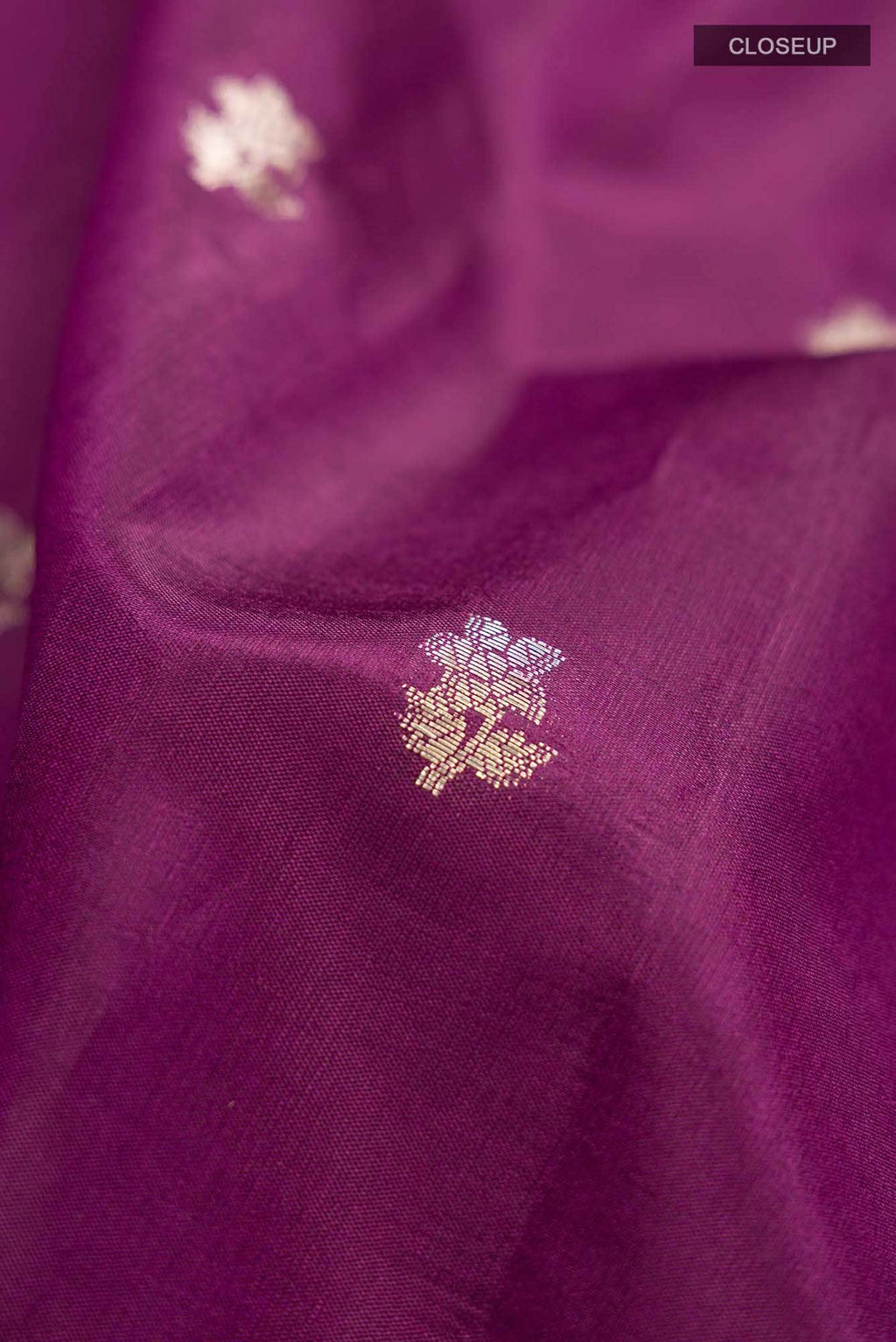 Purple Banarasi Raw Silk Saree