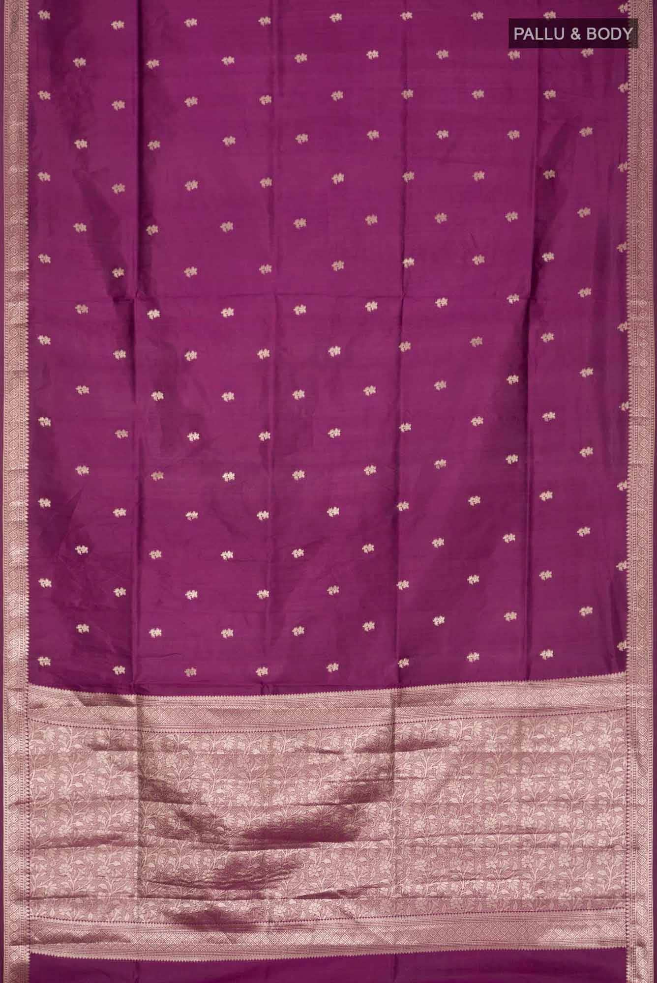 Purple Banarasi Raw Silk Saree